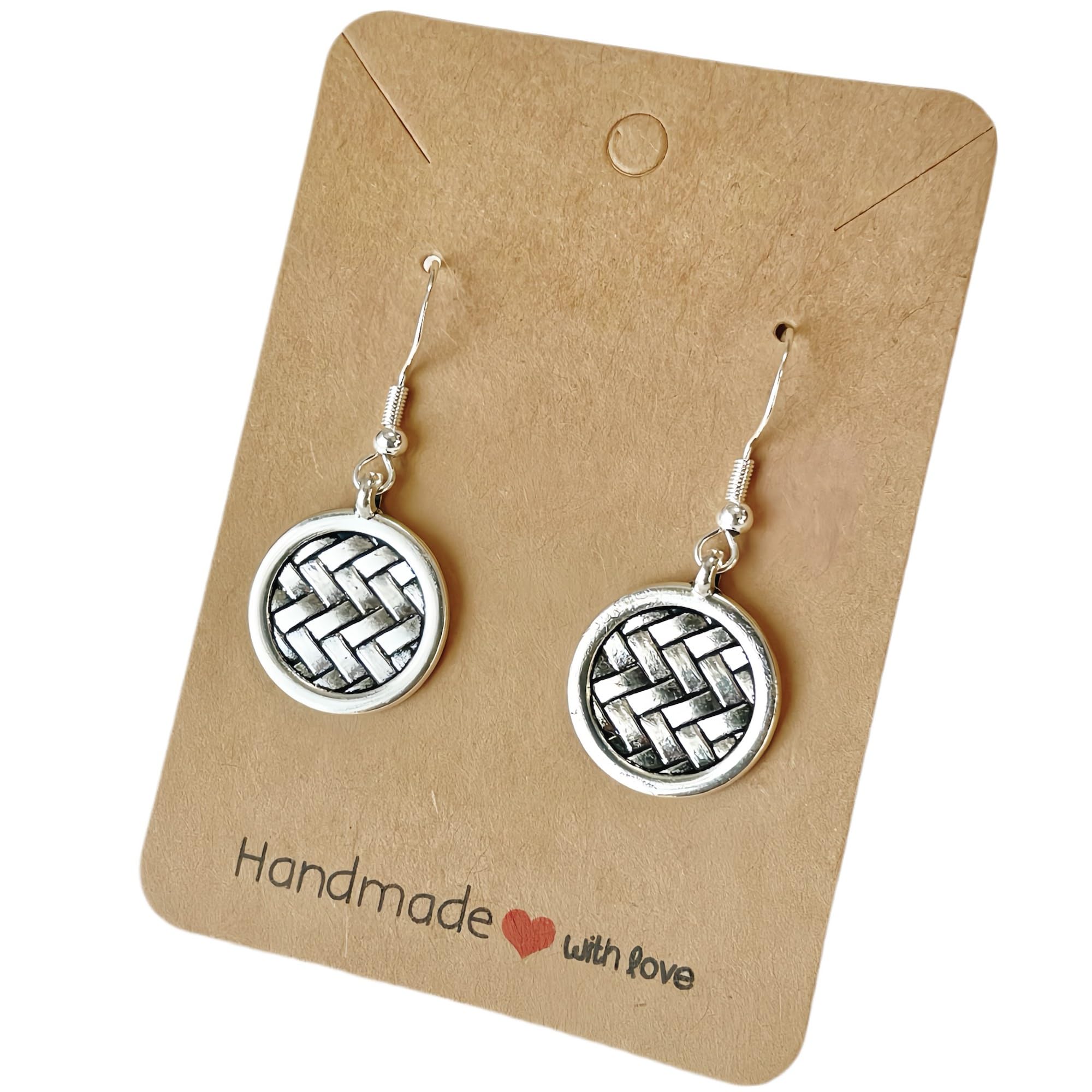 Silver Dangle Earrings on 925 Sterling Silver Wire, Fashion Trendy Handmade Earrings for Women Girls, Hypoallergenic